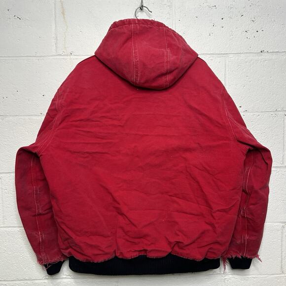 Vintage Carhartt Quilted Hooded Active Jacket “Red” J140 RED - Picture 2 of 8